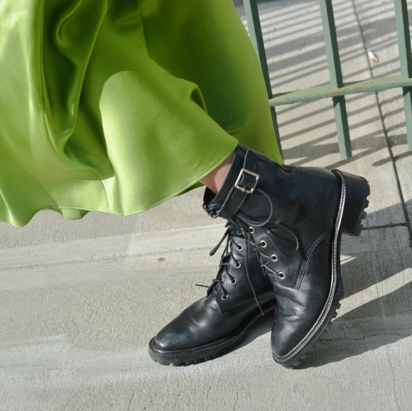 Rachel Comey Dame Leather Combat Boots - Picture 4 of 11